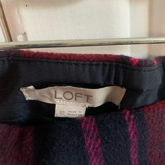 LOFT wooly plaid pocket skirt - Picture 3 of 3